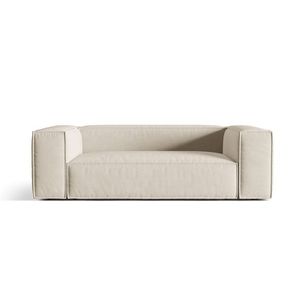 Canapea 3 locuri, Nuria-88, Micadoni Home, 210x110x72 cm, catifea, bej imagine