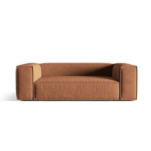 Canapea 3 locuri, Nuria-88, Micadoni Home, 210x110x72 cm, catifea, miere imagine