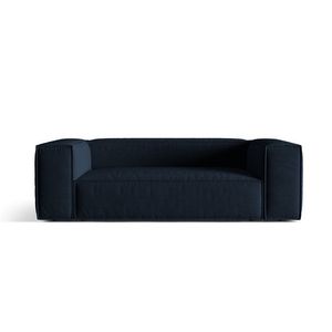 Canapea 3 locuri, Nuria-88, Micadoni Home, 210x110x72 cm, catifea, albastru inchis imagine