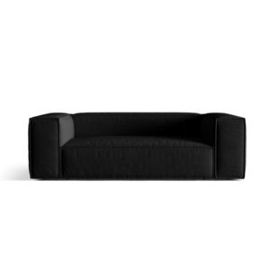 Canapea 3 locuri, Nuria-88, Micadoni Home, 210x110x72 cm, catifea, negru imagine