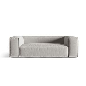 Canapea 3 locuri, Nuria-215, Micadoni Home, 210x110x72 cm, tesatura structurata chenille, gri deschis imagine