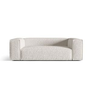 Canapea 3 locuri, Nuria-260, Micadoni Home, 210x110x72 cm, tesatura boucle, gri bej melange imagine