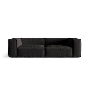 Canapea 4 locuri, Nuria-215, Micadoni Home, 250x110x72 cm, tesatura structurata chenille, negru imagine
