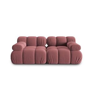 Canapea modulara 2 locuri, Bellis-51, Micadoni Home, 188x94x70 cm, catifea, roz imagine