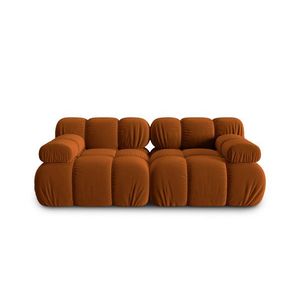 Canapea modulara 2 locuri, Bellis-51, Micadoni Home, 188x94x70 cm, catifea, teracota imagine