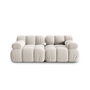 Canapea modulara 2 locuri, Bellis-51, Micadoni Home, 188x94x70 cm, catifea, bej inchis imagine