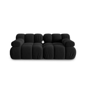 Canapea modulara 2 locuri, Bellis-51, Micadoni Home, 188x94x70 cm, catifea, negru imagine