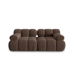 Canapea modulara 2 locuri, Bellis-51, Micadoni Home, 188x94x70 cm, catifea, maro inchis imagine