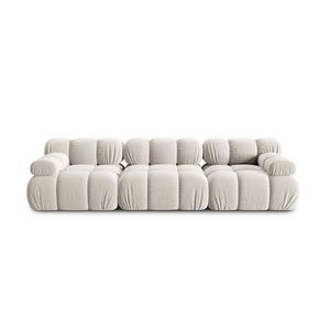 Canapea modulara 3 locuri, Bellis-51, Micadoni Home, 282x94x70 cm, catifea, bej inchis imagine