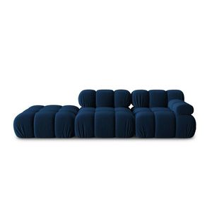 Canapea modulara 4 locuri cotiera stanga, Bellis-51, Micadoni Home, 282x94x70 cm, catifea, albastru regal imagine