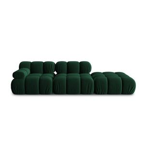 Canapea modulara 4 locuri cotiera dreapta, Bellis-51, Micadoni Home, 282x94x70 cm, catifea, verde bottle imagine