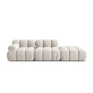 Canapea modulara 4 locuri cotiera dreapta, Bellis-51, Micadoni Home, 282x94x70 cm, catifea, bej inchis imagine