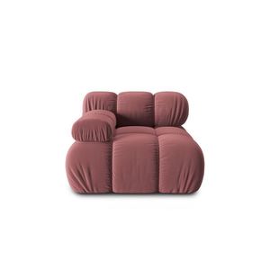 Modul stanga pentru canapea, 1 loc, Bellis-51, Micadoni Home, 94x94x70 cm, catifea, roz imagine