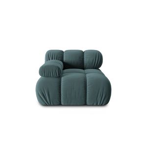 Modul stanga pentru canapea, 1 loc, Bellis-51, Micadoni Home, 94x94x70 cm, catifea, turcoaz imagine
