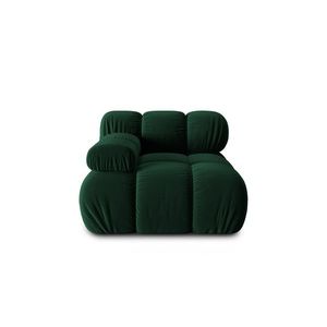 Modul stanga pentru canapea, 1 loc, Bellis-51, Micadoni Home, 94x94x70 cm, catifea, verde bottle imagine