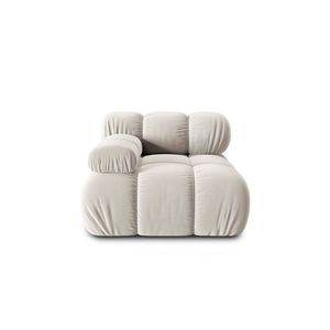 Modul stanga pentru canapea, 1 loc, Bellis-51, Micadoni Home, 94x94x70 cm, catifea, bej inchis imagine