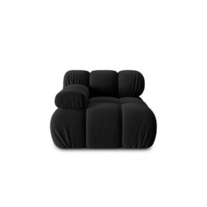 Modul stanga pentru canapea, 1 loc, Bellis-51, Micadoni Home, 94x94x70 cm, catifea, negru imagine