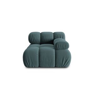 Modul dreapta pentru canapea, 1 loc, Bellis-51, Micadoni Home, 94x94x70 cm, catifea, turcoaz imagine
