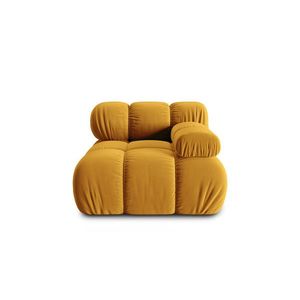 Modul dreapta pentru canapea, 1 loc, Bellis-51, Micadoni Home, 94x94x70 cm, catifea, galben imagine