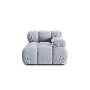 Modul dreapta pentru canapea, 1 loc, Bellis-51, Micadoni Home, 94x94x70 cm, catifea, albastru deschis imagine