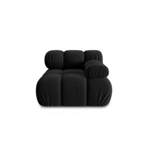 Modul dreapta pentru canapea, 1 loc, Bellis-51, Micadoni Home, 94x94x70 cm, catifea, negru imagine
