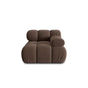 Modul dreapta pentru canapea, 1 loc, Bellis-51, Micadoni Home, 94x94x70 cm, catifea, maro inchis imagine