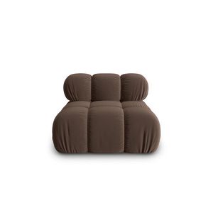 Modul pentru canapea, 1 loc, Bellis-51, Micadoni Home, 94x94x70 cm, catifea, maro inchis imagine