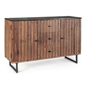 Bufet inferior Norfolk, Bizzotto, 120 x 38 x 85 cm, lemn de salcam/marmura imagine