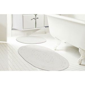 Set covorase de baie 2 piese, Alanur Home, Cottonkt 000221, Bumbac, Crem imagine