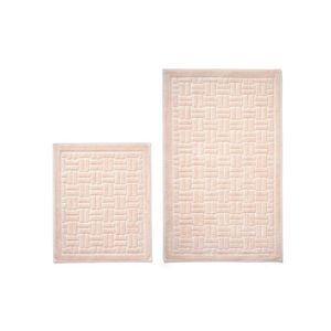 Set covorase de baie 2 piese, Alanur Home, COTTONKT000011, Bumbac, Roz pudra imagine