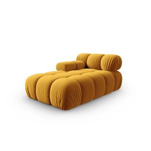 Sezlong living stanga 1 loc, Bellis-51, Micadoni Home, 155x94x70 cm, catifea, galben imagine