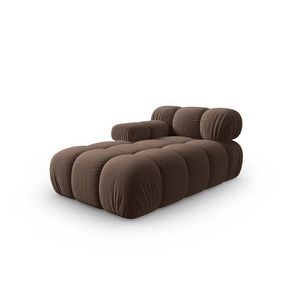 Sezlong living stanga 1 loc, Bellis-51, Micadoni Home, 155x94x70 cm, catifea, maro inchis imagine