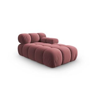 Sezlong living dreapta 1 loc, Bellis-51, Micadoni Home, 155x94x70 cm, catifea, roz imagine