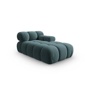 Sezlong living dreapta 1 loc, Bellis-51, Micadoni Home, 155x94x70 cm, catifea, turcoaz imagine