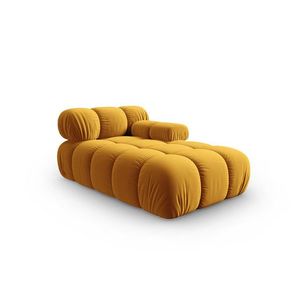 Sezlong living dreapta 1 loc, Bellis-51, Micadoni Home, 155x94x70 cm, catifea, galben imagine