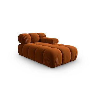 Sezlong living dreapta 1 loc, Bellis-51, Micadoni Home, 155x94x70 cm, catifea, teracota imagine