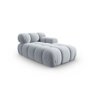 Sezlong living dreapta 1 loc, Bellis-51, Micadoni Home, 155x94x70 cm, catifea, albastru deschis imagine