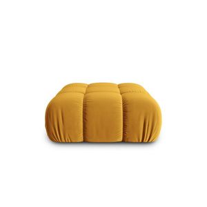 Taburet, Bellis-51, Micadoni Home, 94x94x43 cm, catifea, galben imagine