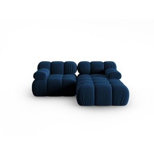 Coltar modular dreapta 3 locuri, Bellis-51, Micadoni Home, 188x155x70 cm, catifea, albastru regal imagine