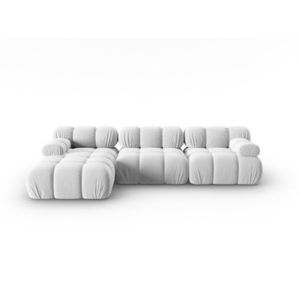 Coltar modular stanga 4 locuri, Bellis-51, Micadoni Home, 282x155x70 cm, catifea, bej inchis imagine