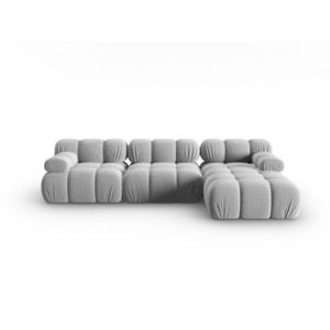 Coltar modular dreapta 4 locuri, Bellis-51, Micadoni Home, 282x155x70 cm, catifea, cappuccino imagine