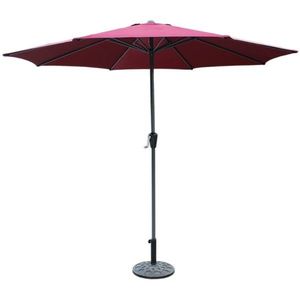 Umbrela rotunda, gradina/terasa, Heinner, STUD006, otel si poliester, baza inclusa, Ø270 cm, rosu imagine