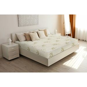Saltea Eucalyptus Therapy Green Future, 140x200x17 cm, Memory, Husa cu uleiuri esentiale de Eucalypt, Super Ortopedica imagine