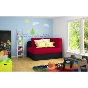 Canapea extensibila 2 locuri, ELTAP, Rosa, 104x75x60 cm, lemn/poliester, rosu/negru imagine