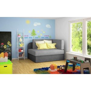 Canapea extensibila 2 locuri, ELTAP, Rosa, 104x75x60 cm, lemn/poliester, gri deschis/gri inchis imagine