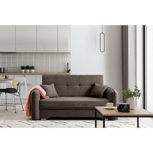 Canapea extensibila 3 locuri, ELTAP, Laine, 155x105x75 cm, lemn/poliester, maro inchis imagine