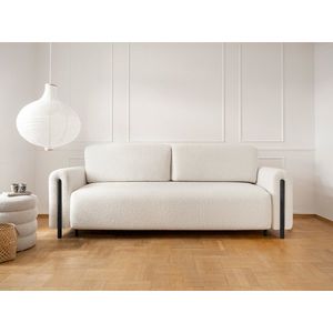 Canapea extensibila 3 locuri, ELTAP, SO-ARC-BL-01JAF, Arcadova, 244x97x97 cm, lemn/poliester, alb/negru imagine