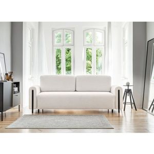 Canapea extensibila 3 locuri, ELTAP, SO-ARC-BL-01ROY, Arcadova, 244x97x97 cm, lemn/poliester, alb/negru imagine