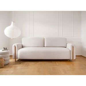Canapea extensibila 3 locuri, ELTAP, SO-ARC-OA-18JAF, Arcadova, 244x97x97 cm, lemn/poliester, bej/stejar imagine