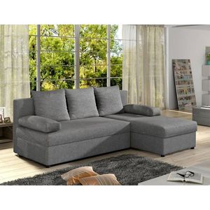 Coltar extensibil reversibil 3 locuri, ELTAP, Gino, 201x143x90 cm, lemn/poliester, gri imagine